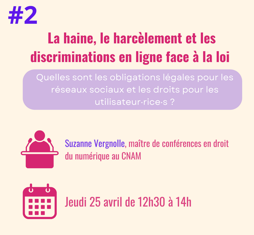 Image présentant des informations relatives au webinaire : titre, nom de l'intervenante, date et heure