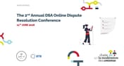 Slide of the Conference title, logos and a woman presenting