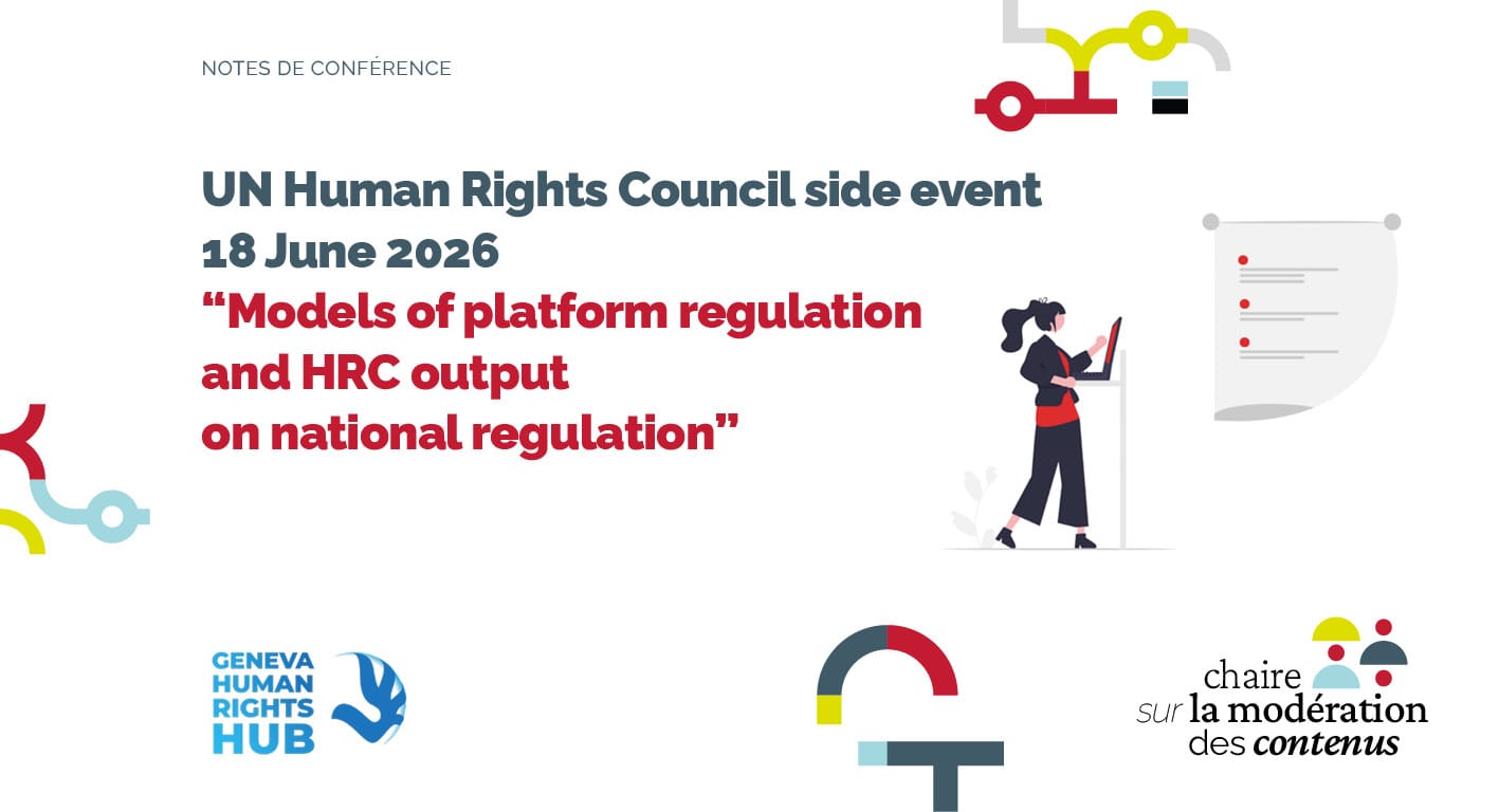 "Models of platform regulation and HRC output on national regulation" - UN Human Rights Council side event - 18 June 2026